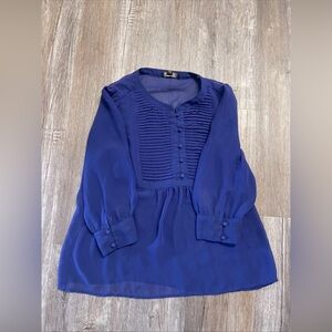 Banana Republic Violet Purple 3/4 Sleeve Blouse With Buttons  Petite Small